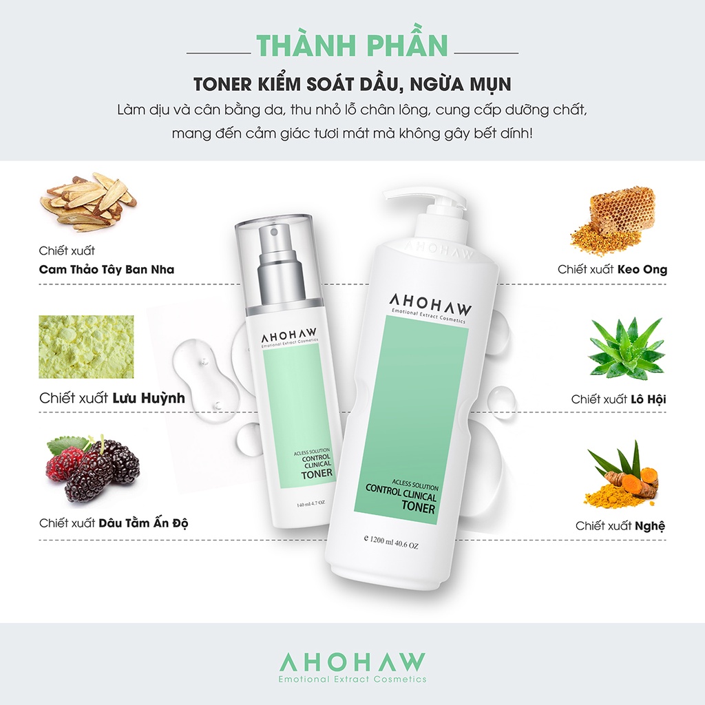 Toner cân bằng da – cấp ẩm dịu nhẹ - cải thiện mụn Control Clinical Toner