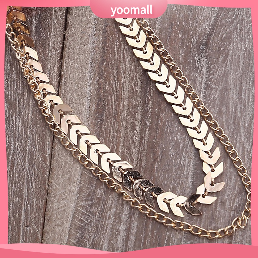 Vòng Cổ Choker Hai Lớp Hình Xương Cá Thời Trang Cho Nữ