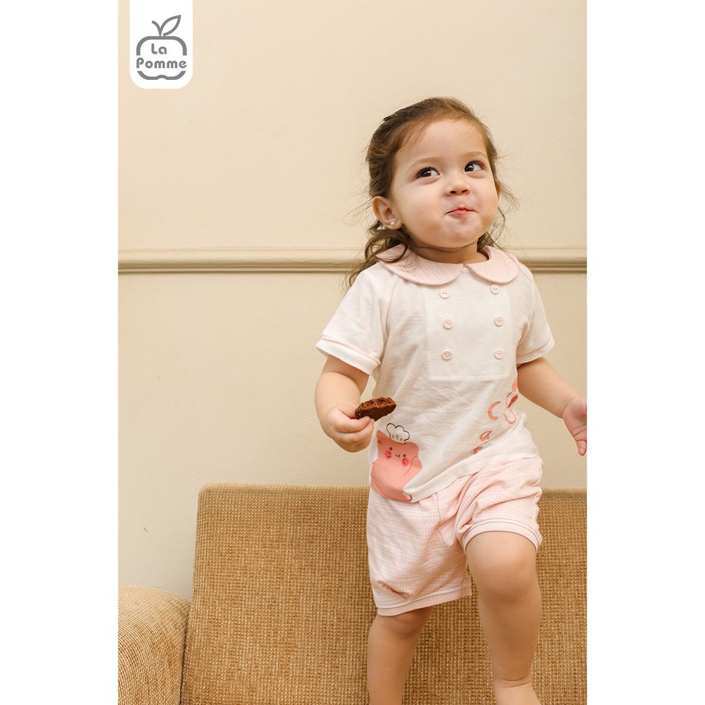 SS204 Bộ cộc tay La Pomme Mèo hồng