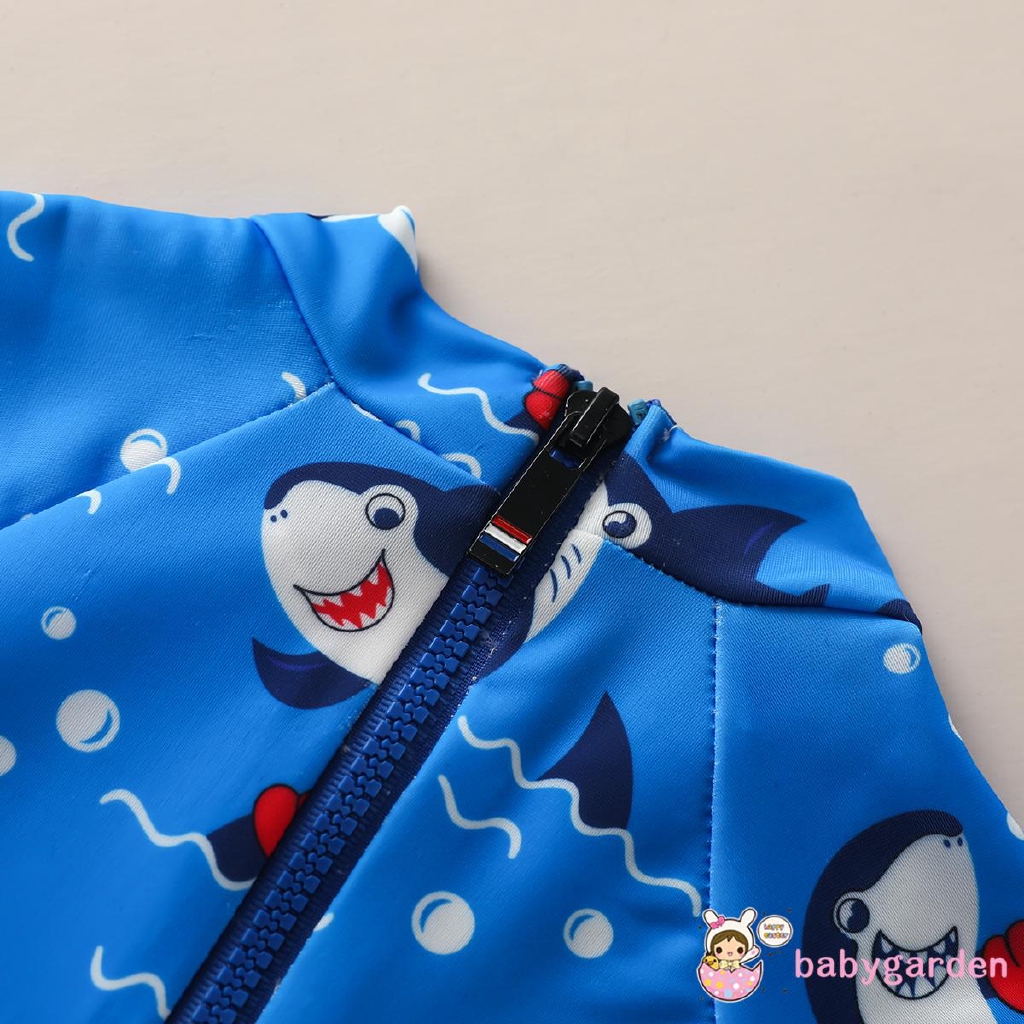 Bộ Đồ Bơi Một Mảnh In Hình Cá Mập Hoạt Hình 3D Dành Cho Bé Trai 0-5 Tuổi