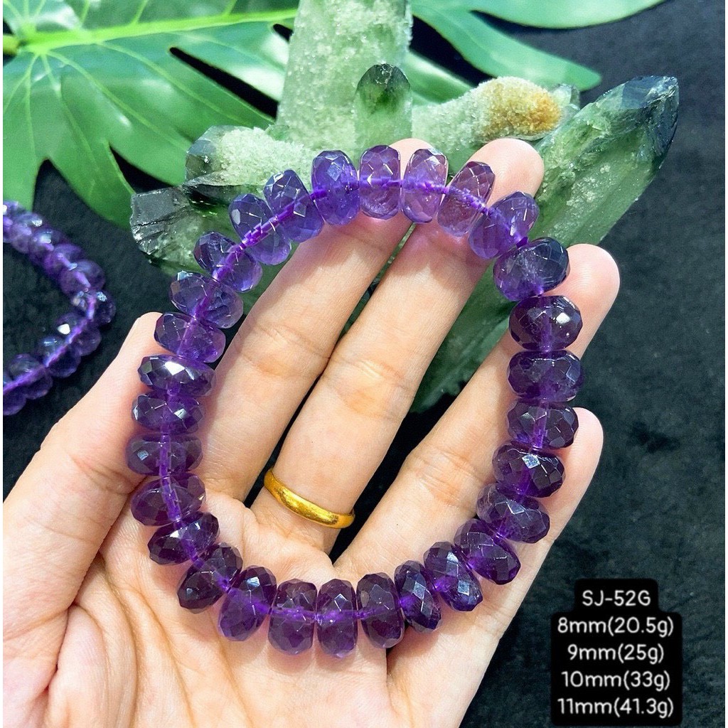 Vòng Tay T Anh Tím Cắt Giác Đủ Size 8-11mm