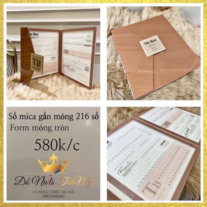 Bảng Màu The Best 216 Màu Tone Nude Form Móng Nhọn ( Mica Trong)