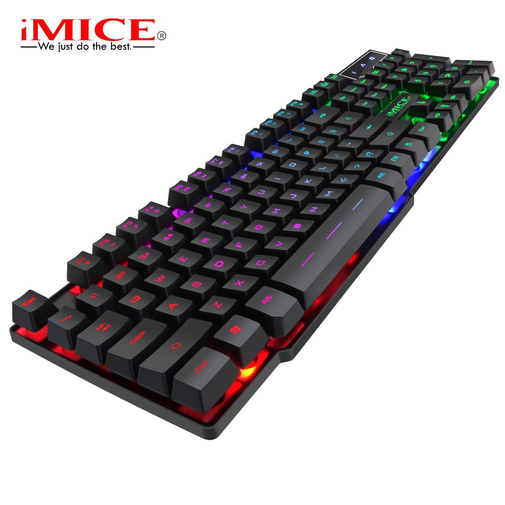 KEYBOARD IMICE AK-600 GIẢ CƠ CÓ LED CHUYÊN GAME USB CHÍNH HÃNG