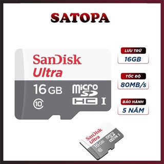 Thẻ nhớ Micro SD 8gb 16gb SANDISK class 10 tốc độ cao dùng cho điện thoại