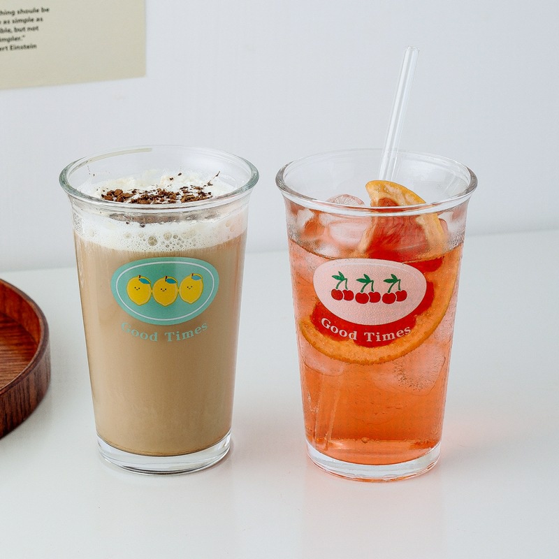 Ly, Cốc Thủy Tinh Rộng Vành Loe Good Times Fruit (k kèm ống hút)