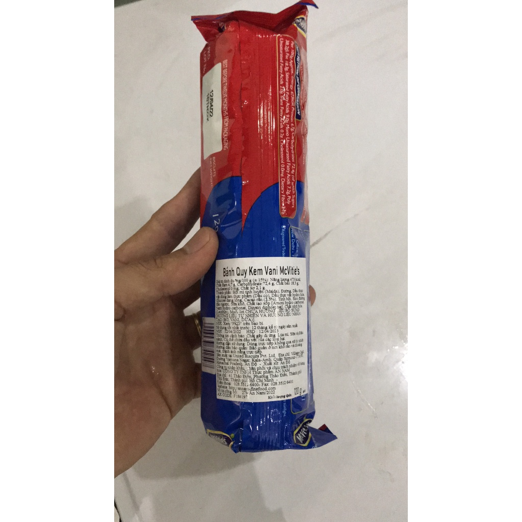 [OREO ANH QUỐC] BÁNH QUY KEM VANI MCVITIE'S Dark Cookie Cream 120G