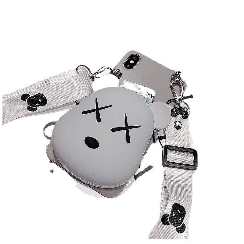 Vỏ iphone 13 12 mini 11 pro max xr x xs max 7 8 6 plus cartoon violent bear wallet bag vỏ điện thoại mềm iphone 13pro 12pro max 11pro se 2022 6s 5s dây buộc tpu