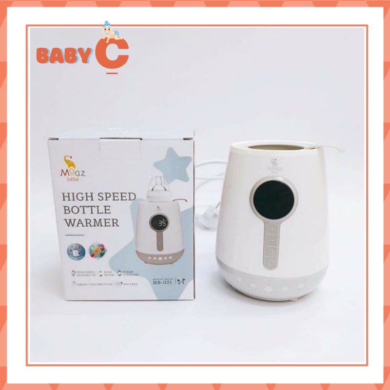 Máy hâm sữa tiệt trùng bình sữa siêu tốc MOAZ BÉBÉ – MB021 loại bình đơn BaByC