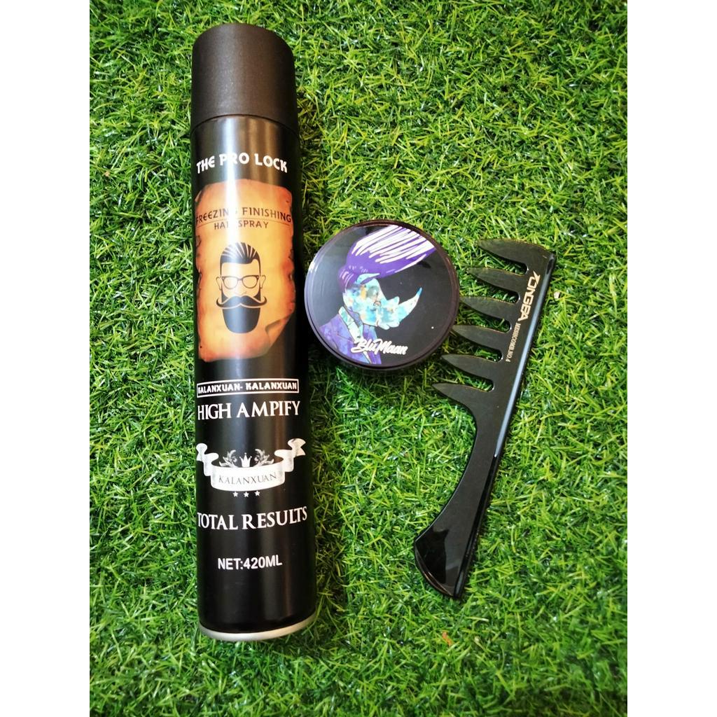 [Giá Hủy Diệt -  ] Sáp Vuốt Tóc Nam barber + GÔM XỊT TÓC 320ml