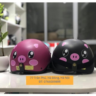 Mũ Bảo Hiểm 1/2 Heo con cute- Mũ Bảo Hiểm Nửa Đầu Chính Hãng