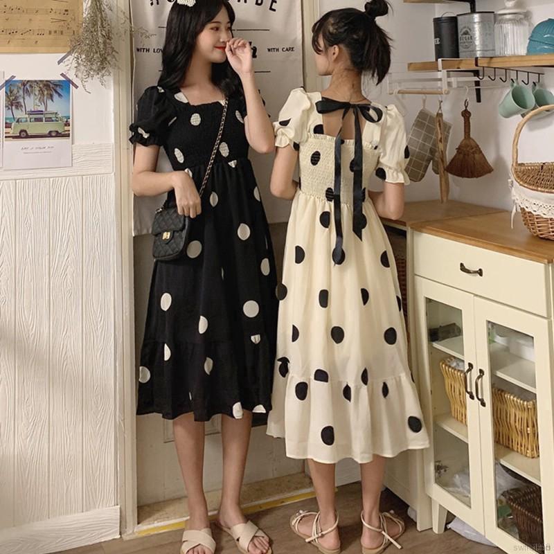 Đầm Maxi Tay Ngắn Phong Cách Bohomian đầm hoa váy hoa nhí