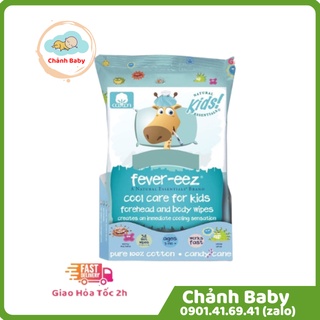 Khăn Lau Hạ Sốt Fever-eez Cool Care Kids Nội Địa Mỹ - Gói 32 Miếng