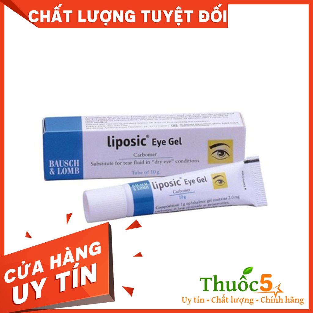 [GIÁ GỐC] Liposic Eye Gel dùng cho mắt khô - Tuýp 10g