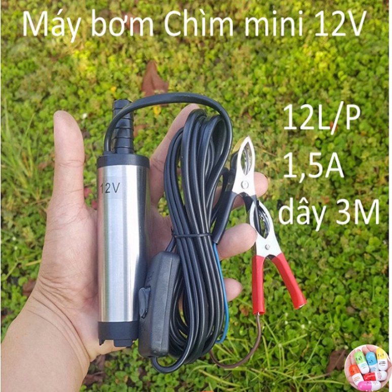 máy bơm chìm thấm dầu mini 12V - máy bơm thấm dầu ,hút nước mini 12V ( Có Bán Sỉ)