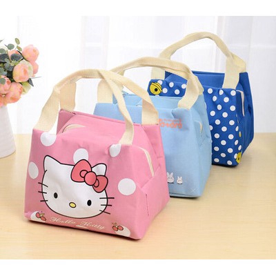Túi đựng hộp cơm trưa chống thấm nước họa tiết hoạt hình dễ thương tiện lợi