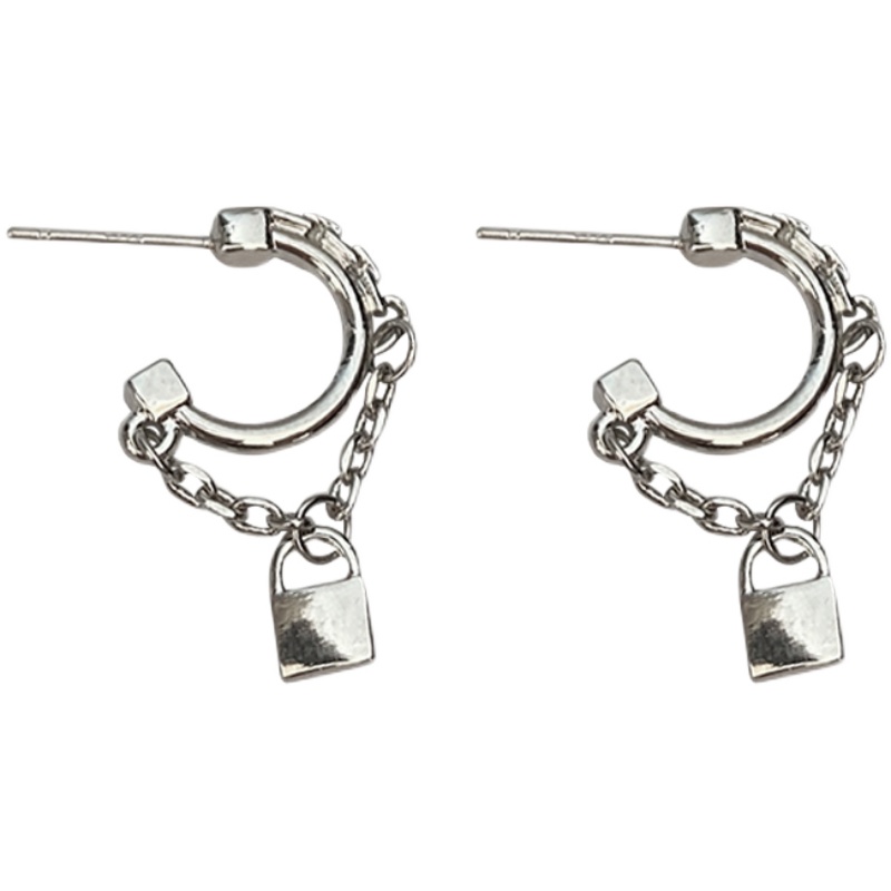 Bông Tai Hình Ổ Khóa Thời Trang Cho Nữ