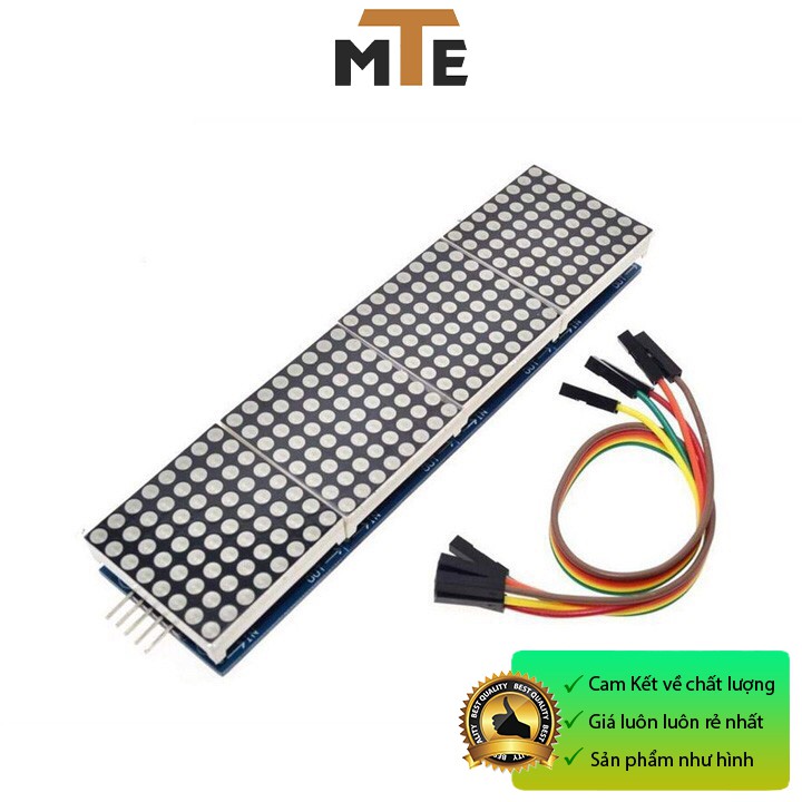 Mạch hiển thị led ma trận dùng MAX7219 - Module led matrix 8*32 màu đỏ, xanh