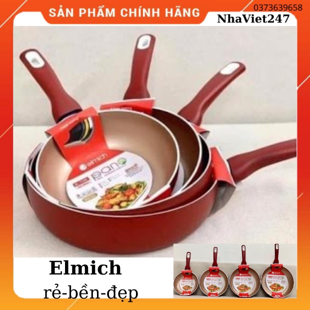 Chảo chống dính sâu lòng-đáy từ Elmich 20-24-26-28cm-chảo sào,rán,chiên,đáy phẳng,tốt,bền,đẹp,chính hãng,giá rẻ