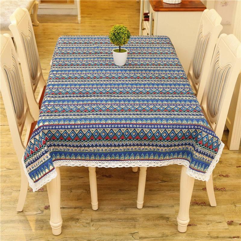 Khăn trải bàn tròn phong cách Bohemian cổ điển