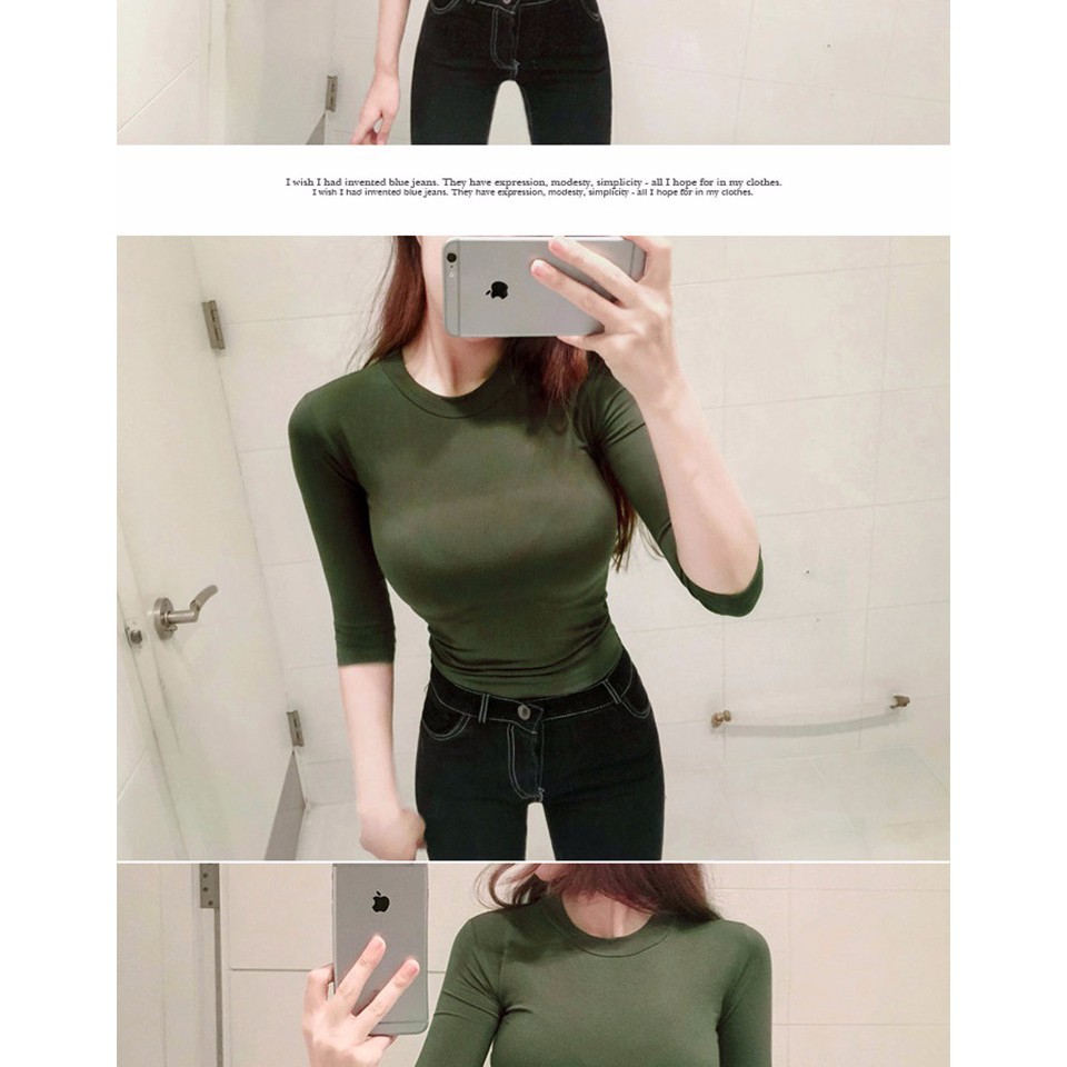 Hàn Quốc Slim-fit của phụ nữ Club áo Châu Âu-Mỹ Thời gian chất lượng T-shirt spr
