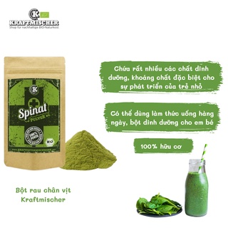 Bột rau chân vịt ( cải bó xôi) hữu cơ Kraftmischer 125g