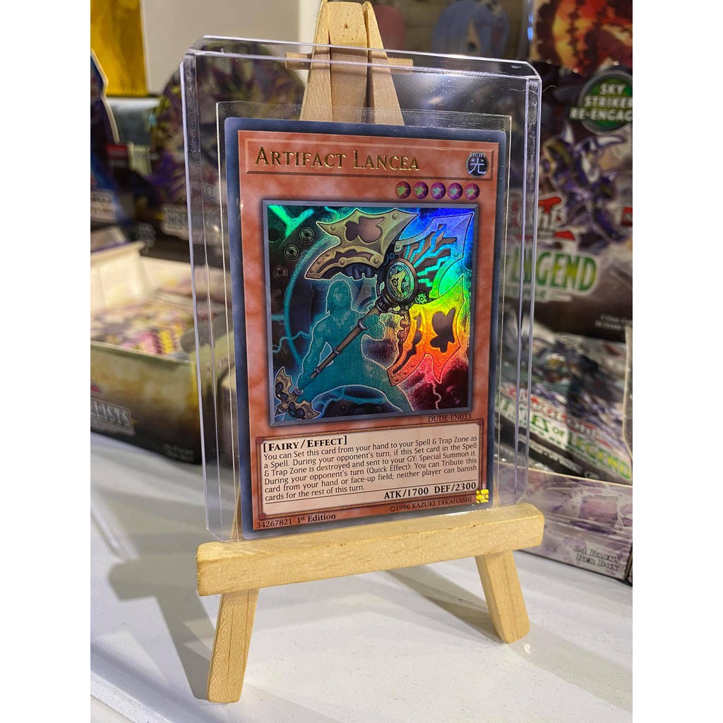 Lá bài thẻ bài Yugioh Artifact Lancea - DUDE - Ultra Rare - Tặng bọc bài nhựa bảo quản xịn