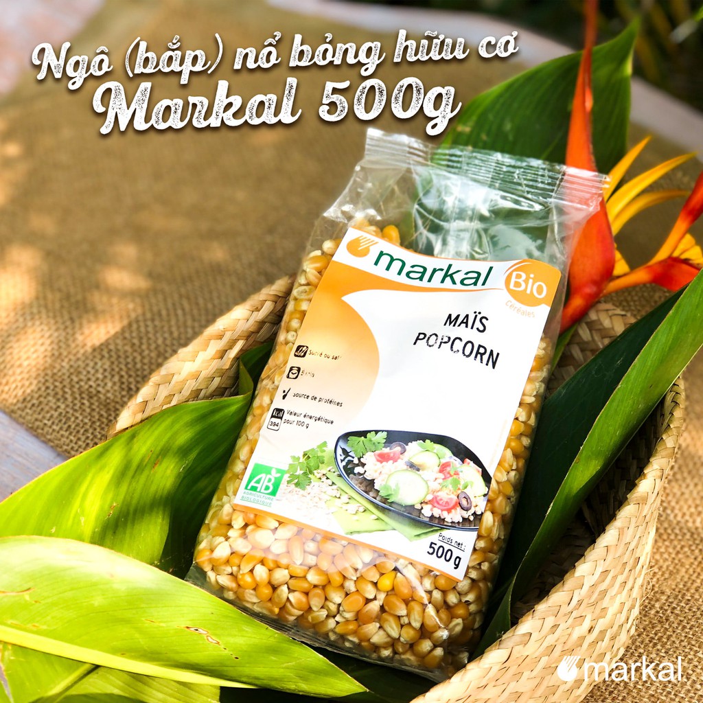 Ngô (bắp) nổ bỏng hữu cơ Markal 500gr | BigBuy360 - bigbuy360.vn