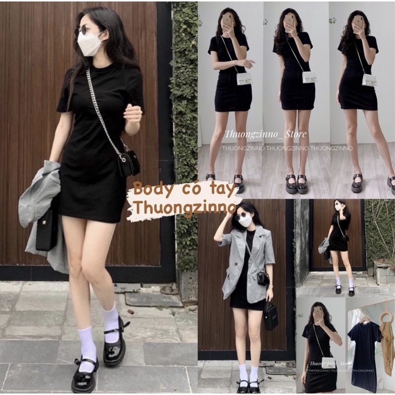 Váy body dáng ngắn quốc dân Váy body Hàn Quốc ôm gọn dáng