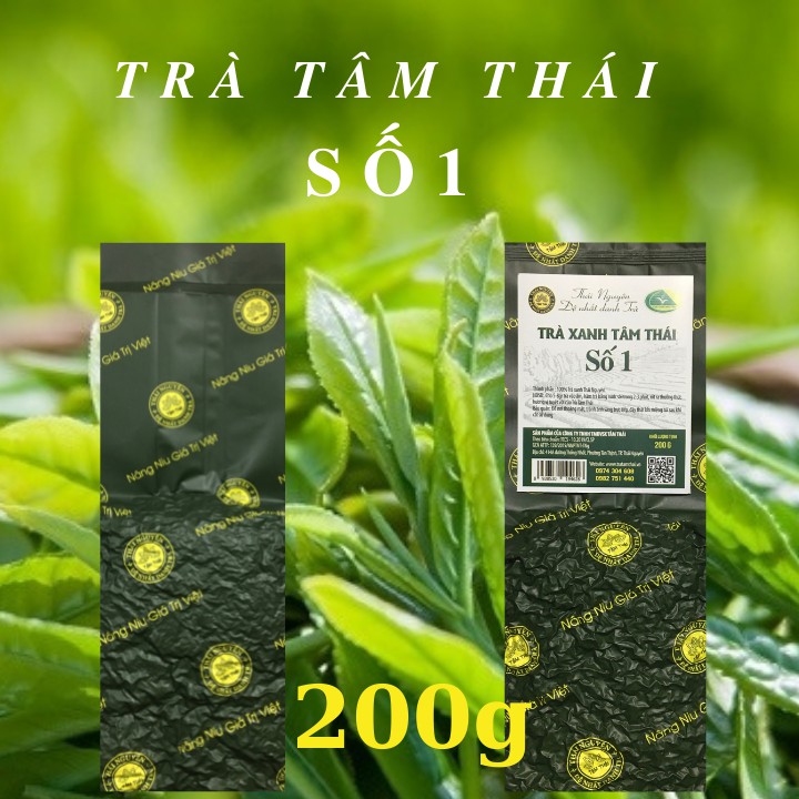 Trà Thái Nguyên Đặc Biệt 200g Trà Xanh Tâm Thái Số 1 Chè Thái Nguyên Trà Nõn Tân Cương 200gS1