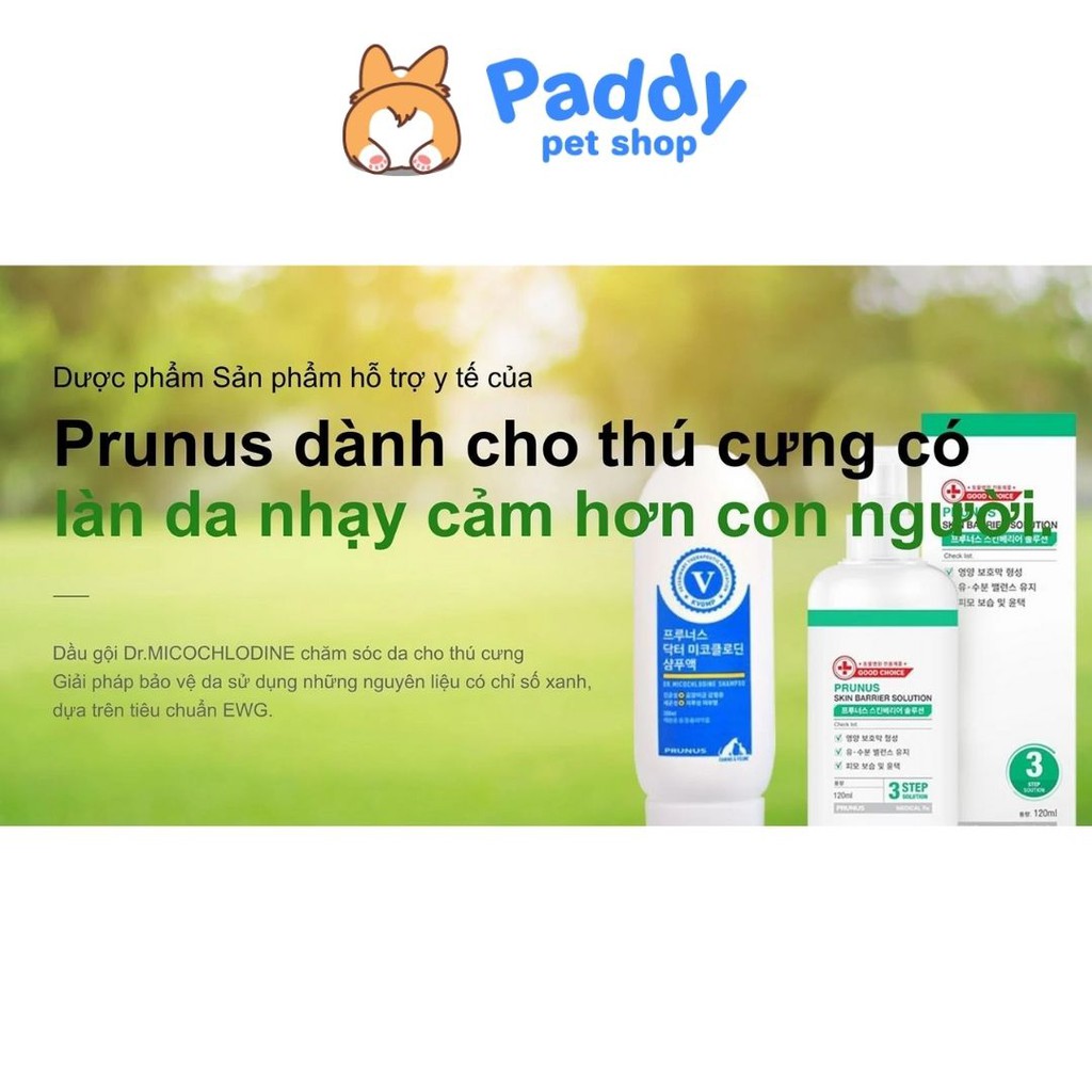 Sữa Tắm Nấm Ngứa &amp; Viêm Da Cho Chó Mèo Prunus Micochlodine (200ml)