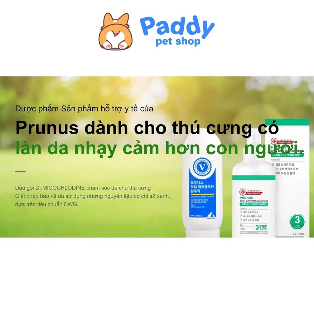 Sữa tắm chó mèo Prunus Micochlodine 200ml - Điều trị nấm ngứa, viêm da, viêm bã nhờn