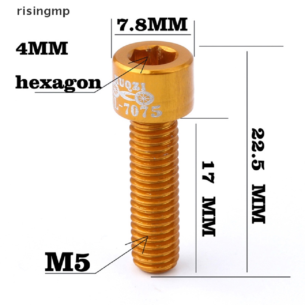 Bộ 4 Ốc Vít Hợp Kim Nhôm M5x17mm Cố Định Tay Lái Xe Đạp ♨Nóng Bỏng