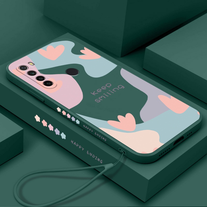 Ốp Điện Thoại Silicon Viền Thẳng Có Dây Đeo Cho realme 5 5i 6 6i 5 pro 6 pro c3