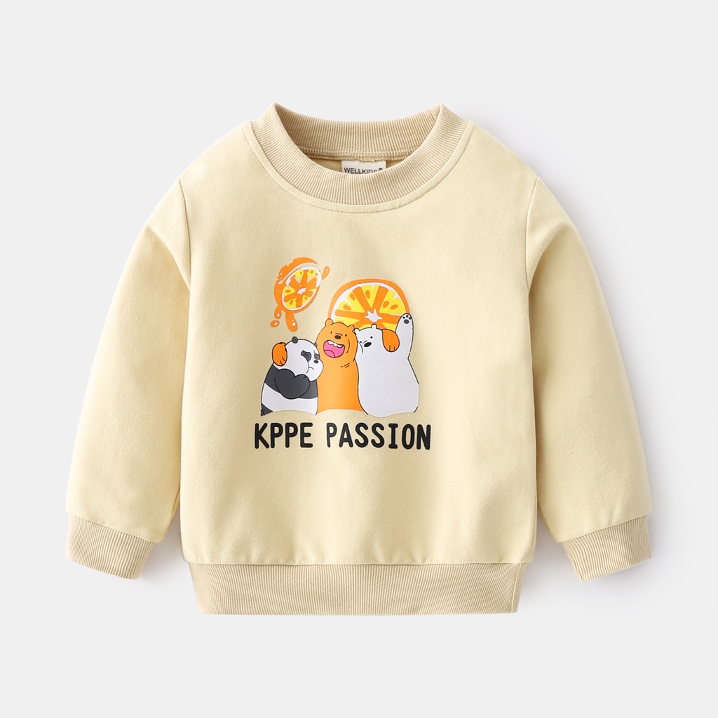 Áo Thun Dài Tay Phong Cách Hàn Quốc Thời Trang Thu Đông Mới Cho Bé Trai Và Gái