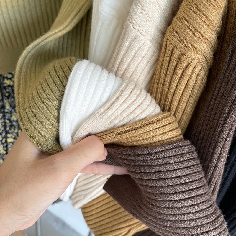 Áo len gân mặc được 2 kiểu