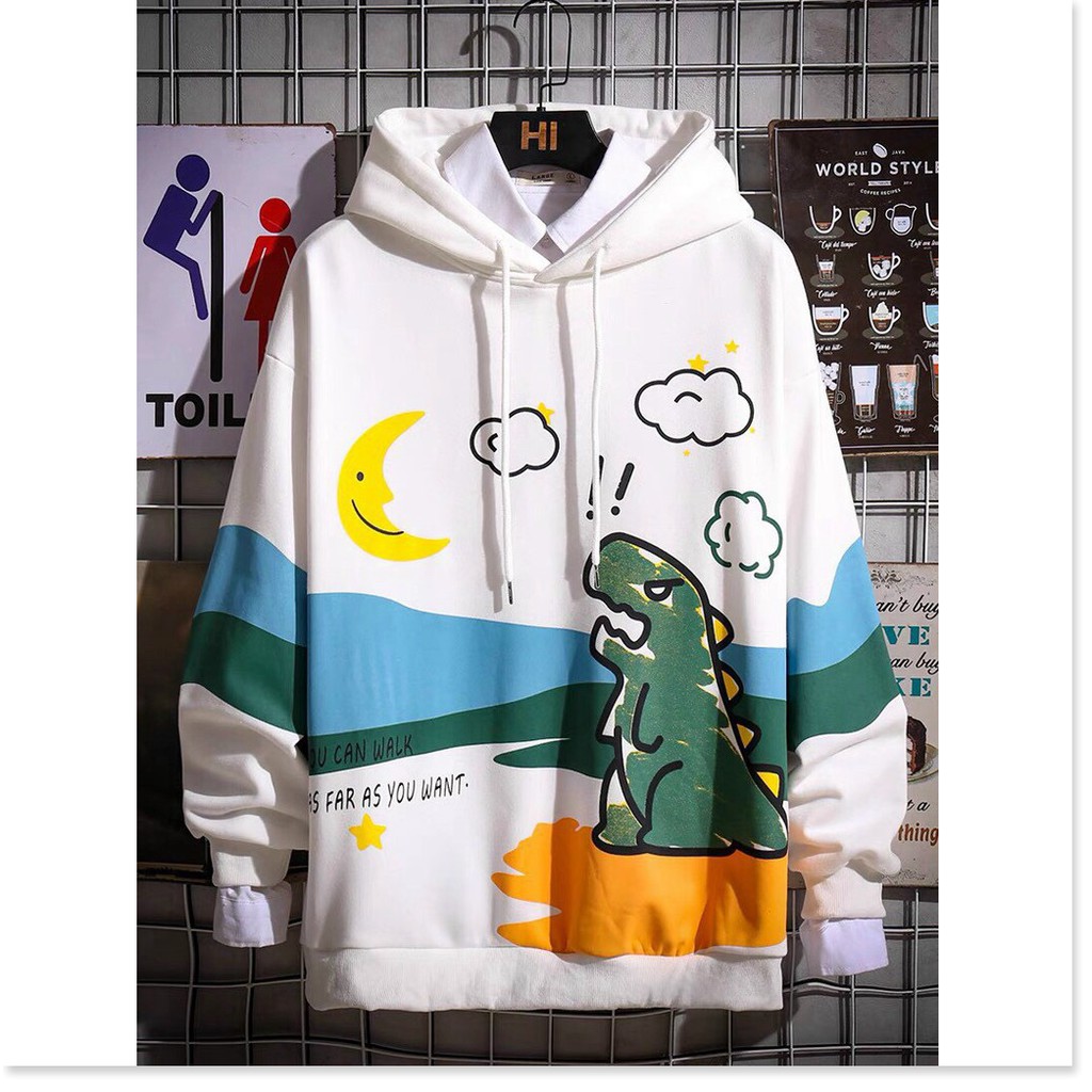 ÁO KHOÁC NỈ HODDIES KHỦNG LONG PHONG CÁCH THỜI TRANG HOT 4 MÙA 2021 KHANH AN FASHION