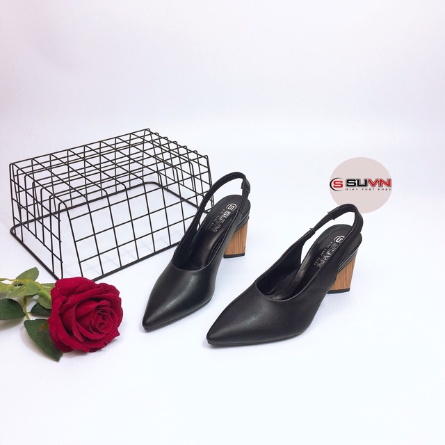 [Mã SKAMLTSM9 giảm 10% đơn 99K] [RẺ VÔ ĐỊCH] Giày hở gót quai sau SLING BACK trụ 6cm form chuẩn