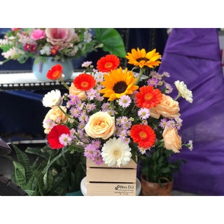 Hoa chúc mừng Hộp hoa tươi hoa tươi tặng bạn bè người thân người thương Flower for love HOA ĐÔI