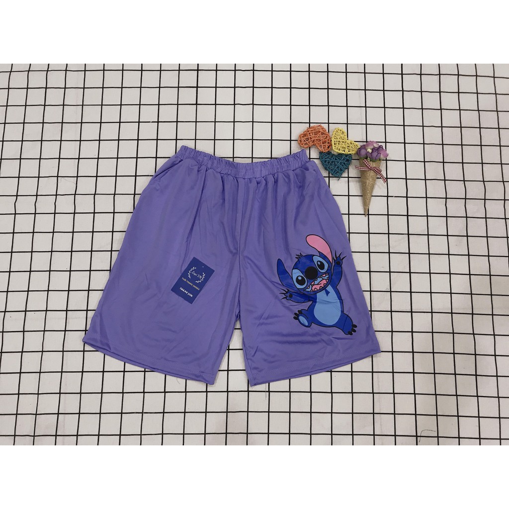 [Nhiều mẫu] Quần Short Lửng Cartoon Thú Unisex -Lapi VN ,FREESIZE đến 70kg, quần đùi nam nữ, đồ mặc nhà, set hoạt hình