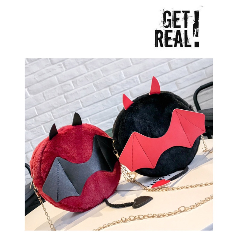 Túi Xách Đeo Vai Phối Dây Xích Phong Cách Halloween Dành Cho Nữ