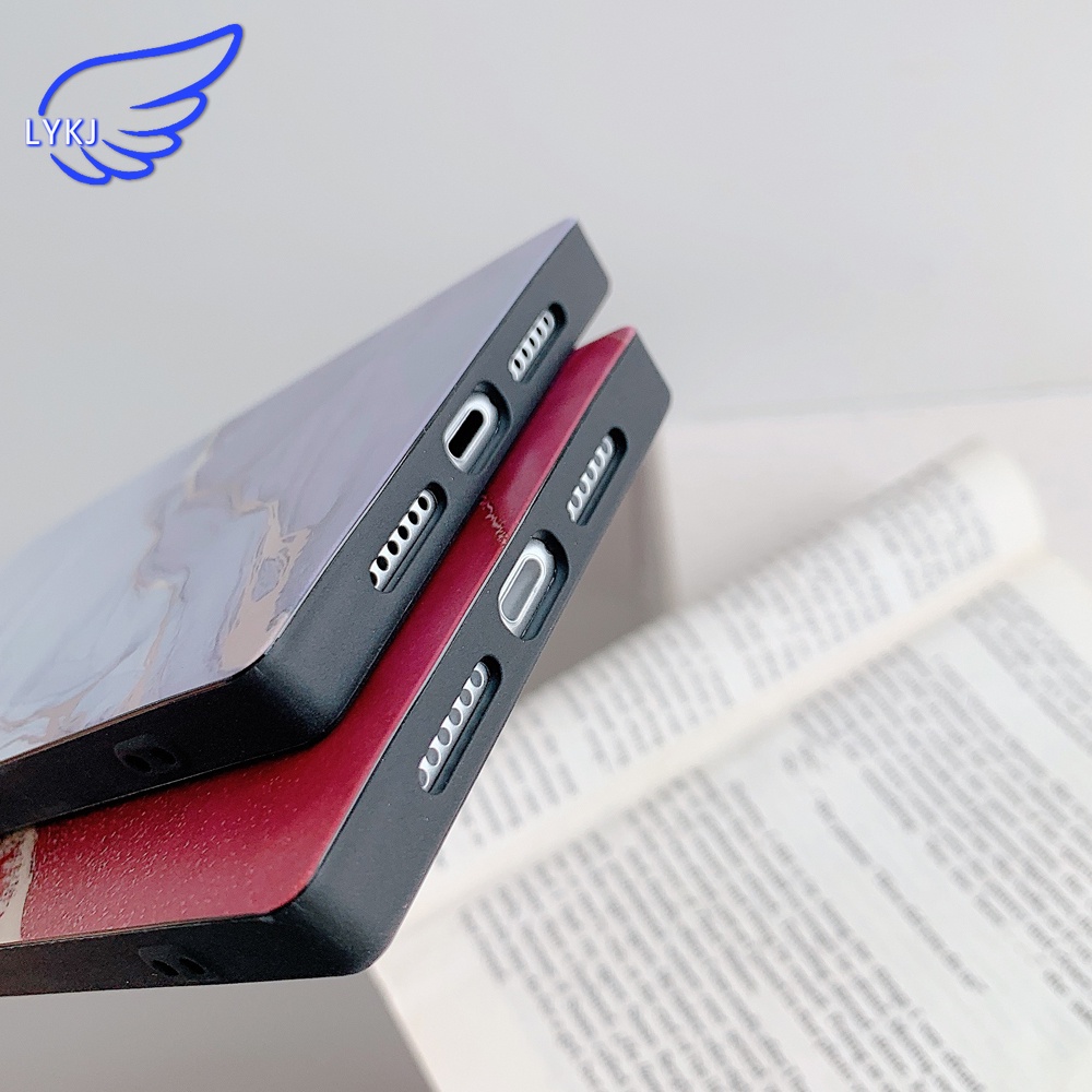 Ốp Điện Thoại Góc Vuông Họa Tiết Đá Hoa Cương Cho Iphone 7 8 Plus Xs Max Xr 11 Pro Max Se2020