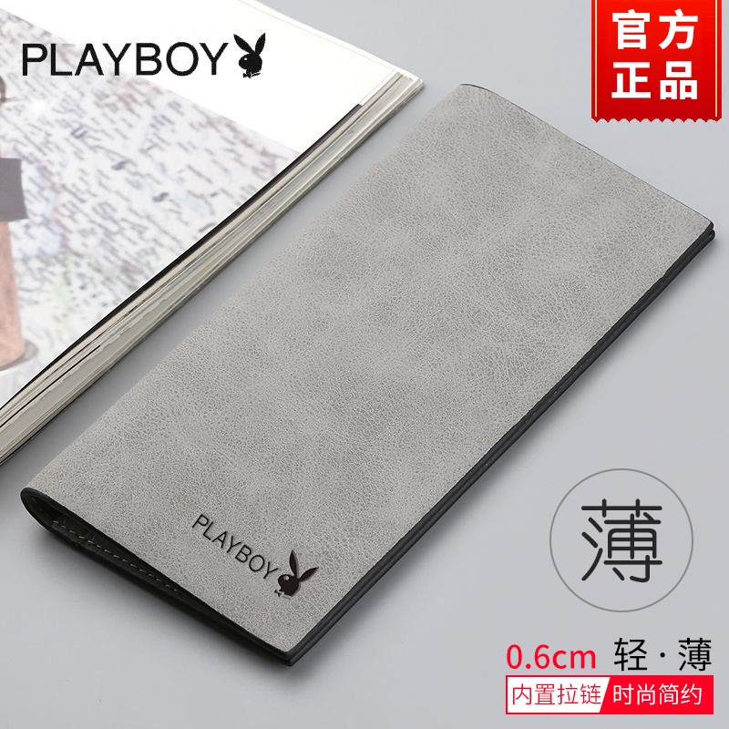 Ví da Playboy dáng dài cỡ lớn 2021 phong cách đường phố cho nam sinh