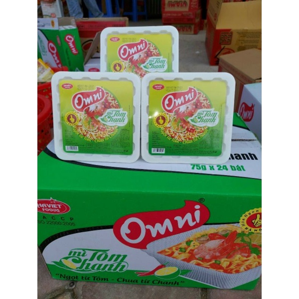 Thùng mì tôm chanh Omni 24 bát/ thùng - date mới nhất | BigBuy360 - bigbuy360.vn
