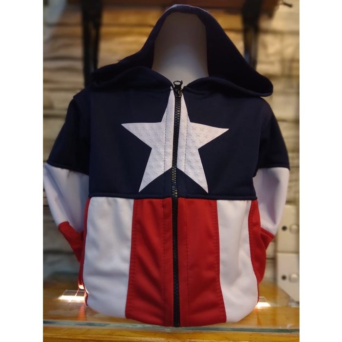 Áo Khoác Có Mũ In Hình Captain America Cho Nam