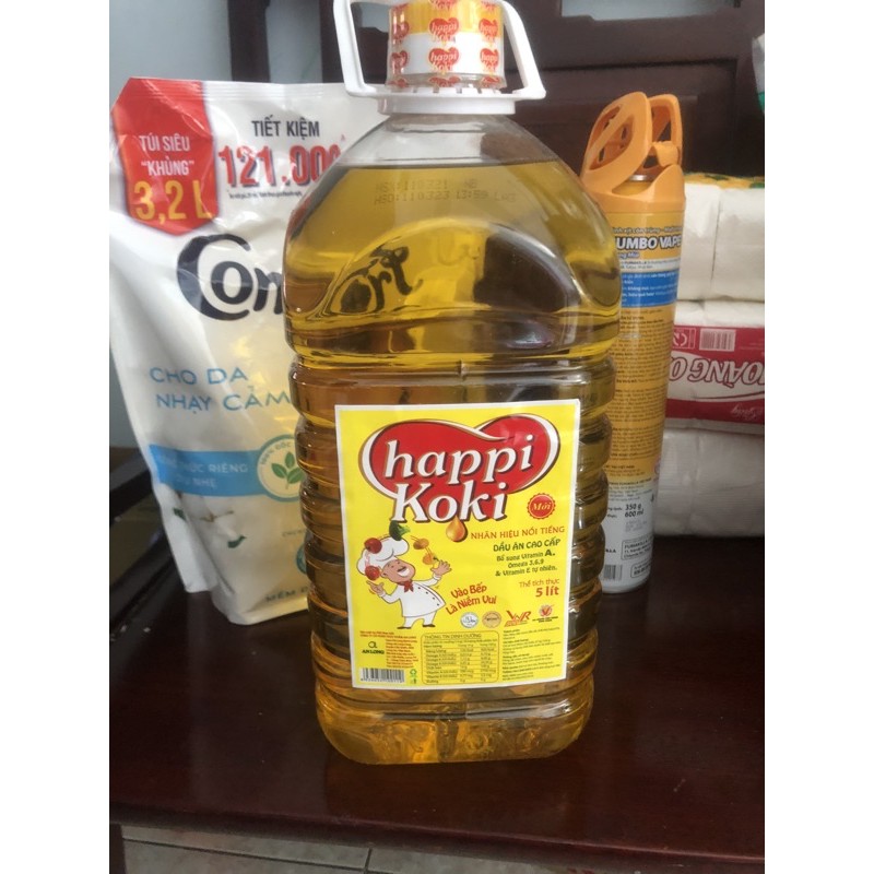 dầu ăn happy coki 5lít