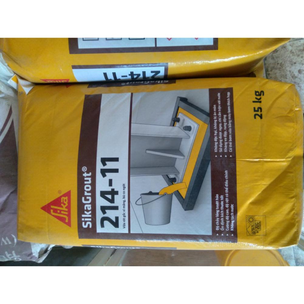 SIKA GROUT 214 -11 Vữa Rót Gốc Xi Măng Không Co Ngót vữa sika chống thấm chính hãng giá tốt