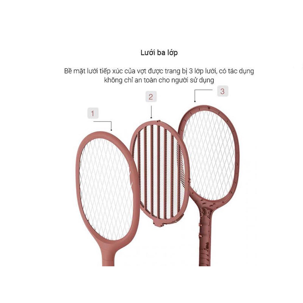 Vợt bắt muỗi / Đèn muỗi đa năng Xiaomi Solove P1  - Pin lâu 2000mAh