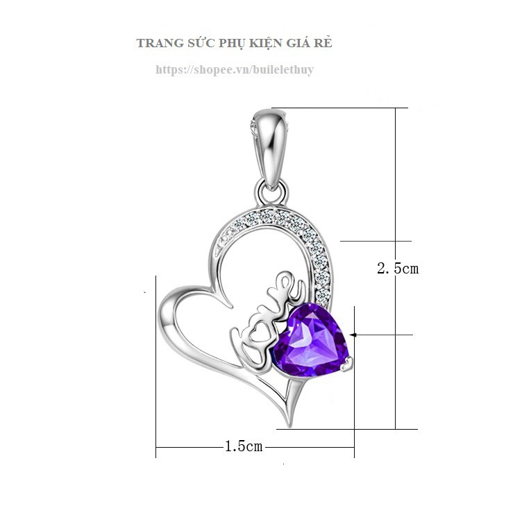 FREESHIP 99K TOÀN QUỐC_Vòng cổ mặt hình trái tim chữ Love, cực xinh, xi bạc ý 925, sale giá rẻ