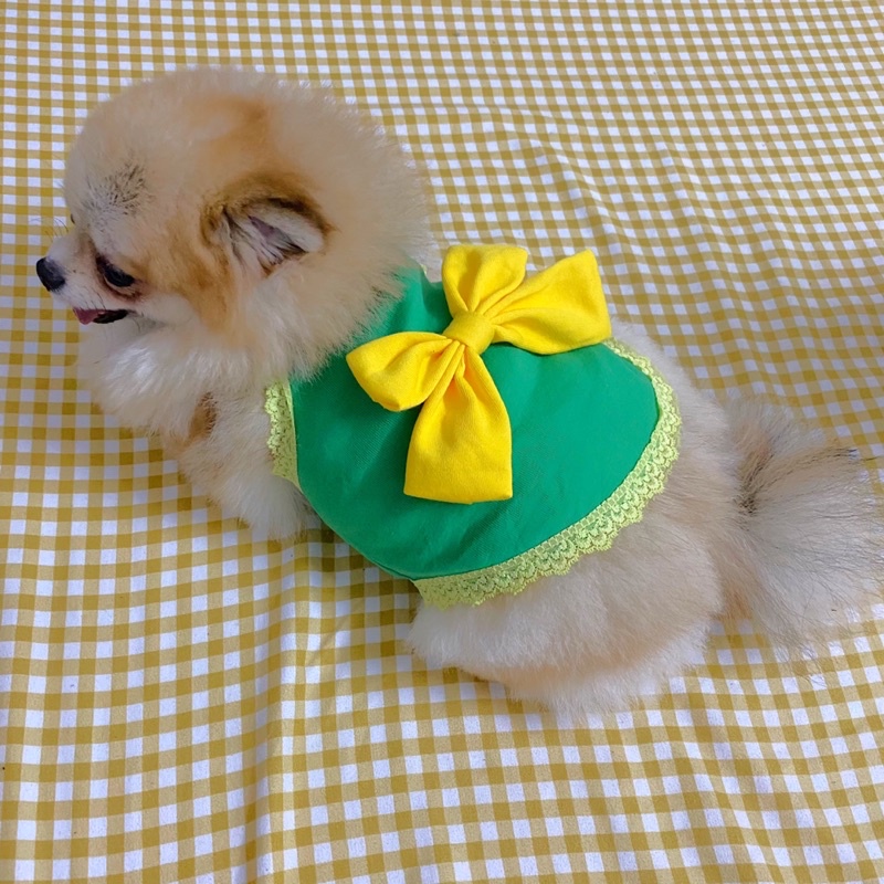 Áo Dây Mặc Mùa Hè Chó Mèo Vải Mỏng Mát Quần Áo Thú Cưng