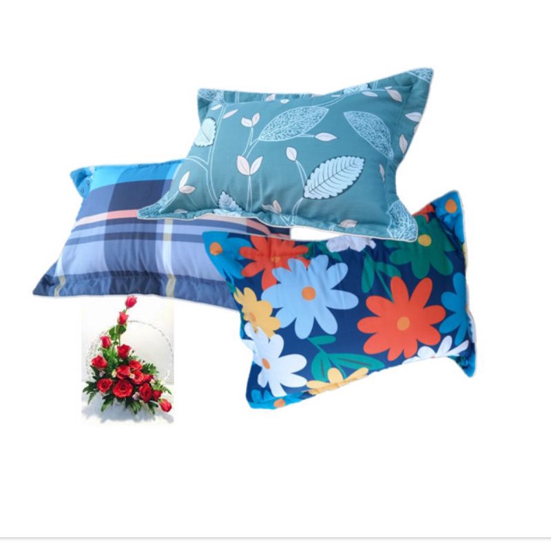 GỐI NẰM vỏ cotton 100% (1 đôi cả ruột), ruột bông hạt cao cấp